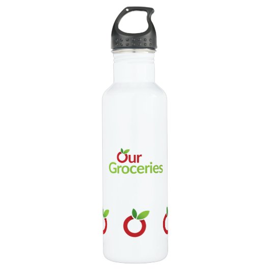 OurGroceries 24 oz Waterfles (Voorkant)