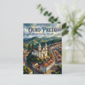 Ouro Preto Brazilië Briefkaart (Staand voorkant)