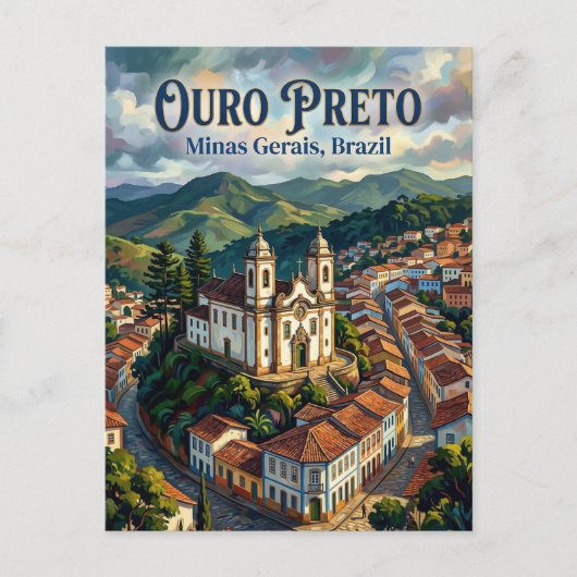 Ouro Preto Brazilië Briefkaart (Voorkant)