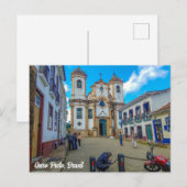 Ouro Preto, Minas Gerais, Brazilië, Kerk Briefkaart (Voorkant / Achterkant)