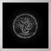 Ouroboros Celtic Knot with Tree of Life Poster (Voorkant)