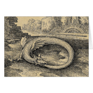 Ouroboros Dragon Biting it's Ewn Tail