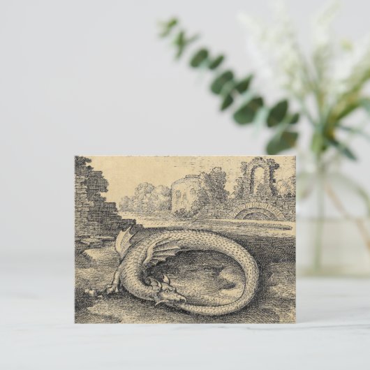 Ouroboros Dragon Biting it's Ewn Tail Briefkaart (Staand voorkant)