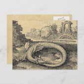 Ouroboros Dragon Biting it's Ewn Tail Briefkaart (Voorkant / Achterkant)