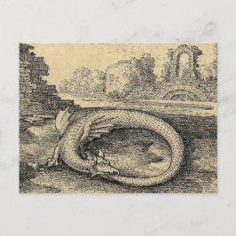 Ouroboros Dragon Biting it's Ewn Tail Briefkaart