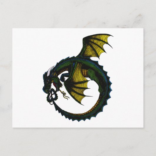 Ouroboros Dragon Briefkaart (Voorkant)