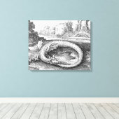 Ouroboros Dragon Canvas Afdruk (Insitu (Houten vloer))