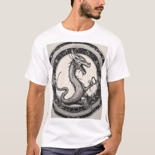 Ouroboros Dragon – Minimalistische symboliek in st T-shirt