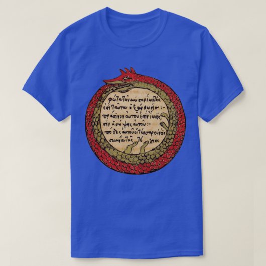 Ouroboros Dragon Snake Occult Alchemy Magic Mediev T-shirt (Design voorkant)