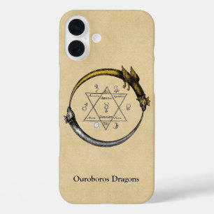 Ouroboros Dragons met naam iPhone 16 Plus Hoesje
