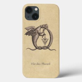 Ouroboros Dragons met naam iPhone 16 Hoesje