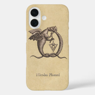 Ouroboros Dragons met naam iPhone 16 Hoesje