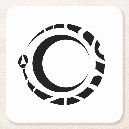 ouroboros en maan kartonnen onderzetters (Voorkant)
