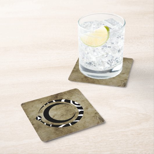 ouroboros en maan kartonnen onderzetters (Insitu)