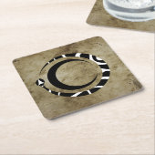 ouroboros en maan kartonnen onderzetters (Schuin)