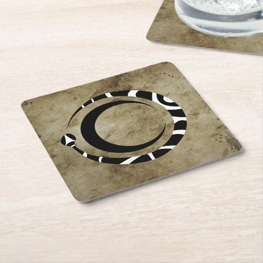 ouroboros en maan kartonnen onderzetters (Schuin)
