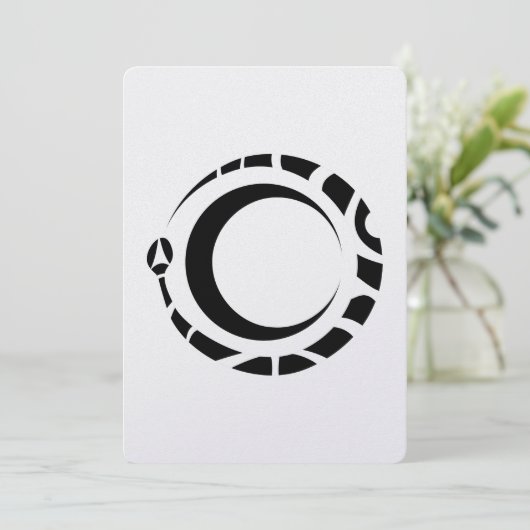 ouroboros en maan Pagan Wicca Alchemy Kaart (Staand voorkant)