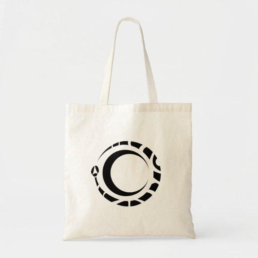 ouroboros en maan Pagan Wicca Alchemy Tote Bag (Voorkant)