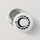 ouroboros en maan ronde button 3,2 cm (Voorkant /achterkant)
