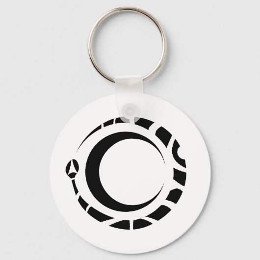 ouroboros en maan sleutelhanger (Voorkant)