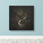 Ouroboros - Infinity Dragon Canvas Afdruk (Insitu (Houten vloer))