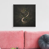 Ouroboros - Infinity Dragon Canvas Afdruk (Insitu (Woonkamer))