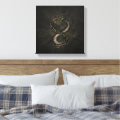 Ouroboros - Infinity Dragon Canvas Afdruk (Insitu (Slaapkamer))