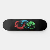 Ouroboros Lizards Black Persoonlijk Skateboard (Horizontaal)