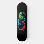 Ouroboros Lizards Black Persoonlijk Skateboard (Voorkant)