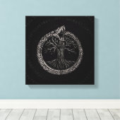 Ouroboros met levensboom canvas afdruk (Insitu (Houten vloer))