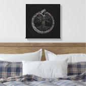 Ouroboros met levensboom canvas afdruk (Insitu (Slaapkamer))