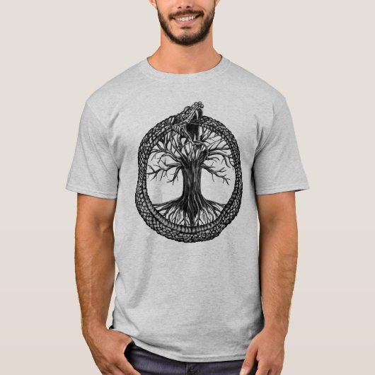 Ouroboros met levensboom t-shirt (Voorkant)