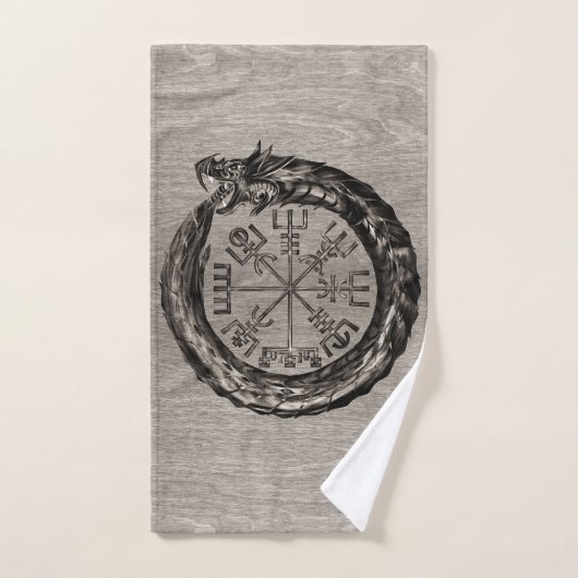 Ouroboros met Vegvisir Bad Handdoek (Handdoek)