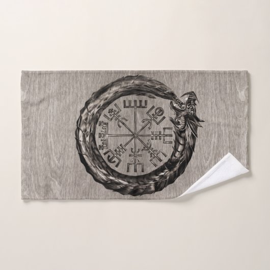 Ouroboros met Vegvisir Bad Handdoek (Handdoek)