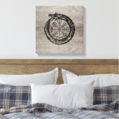 Ouroboros met Vegvisir Canvas Afdruk (Insitu (Slaapkamer))