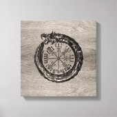 Ouroboros met Vegvisir Canvas Afdruk (Voorkant)