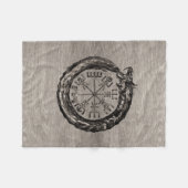 Ouroboros met Vegvisir Fleece Deken (Voorkant (Horizontaal))