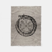 Ouroboros met Vegvisir Fleece Deken (Voorkant)