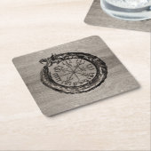 Ouroboros met Vegvisir Kartonnen Onderzetters (Schuin)