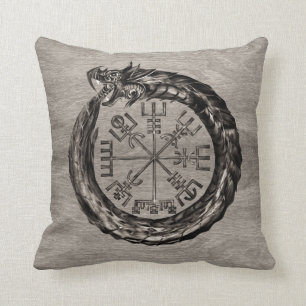 Ouroboros met Vegvisir Kussen
