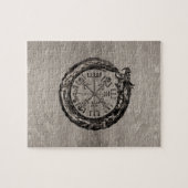 Ouroboros met Vegvisir Legpuzzel (Horizontaal)