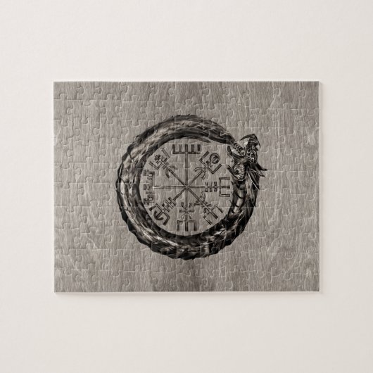 Ouroboros met Vegvisir Legpuzzel (Horizontaal)