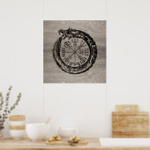 Ouroboros met Vegvisir Poster (Keuken)