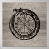 Ouroboros met Vegvisir Poster (Voorkant)
