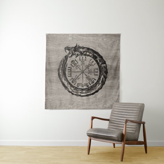 Ouroboros met Vegvisir Wandkleed (In situ)