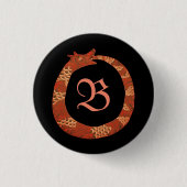 Ouroboros-monogram Ronde Button 3,2 Cm (Voorkant)