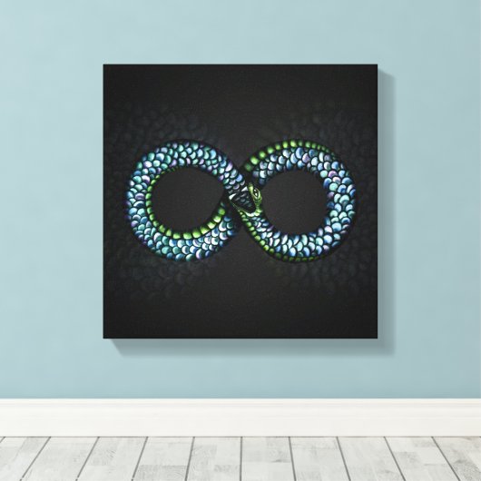 Ouroboros - oneindig canvas afdruk (Insitu (Houten vloer))