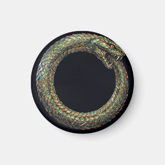Ouroboros — Oude Slangsymbool Runen Poster Magneet