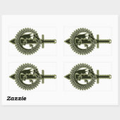 Ouroboros Rechthoekige Sticker (Vel)