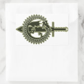 Ouroboros Rechthoekige Sticker (Tas)